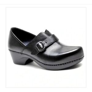 Dansko Clogs Mules Womens 39 US 8.5-9 Tamara Slip On 4800020200 Black Leather